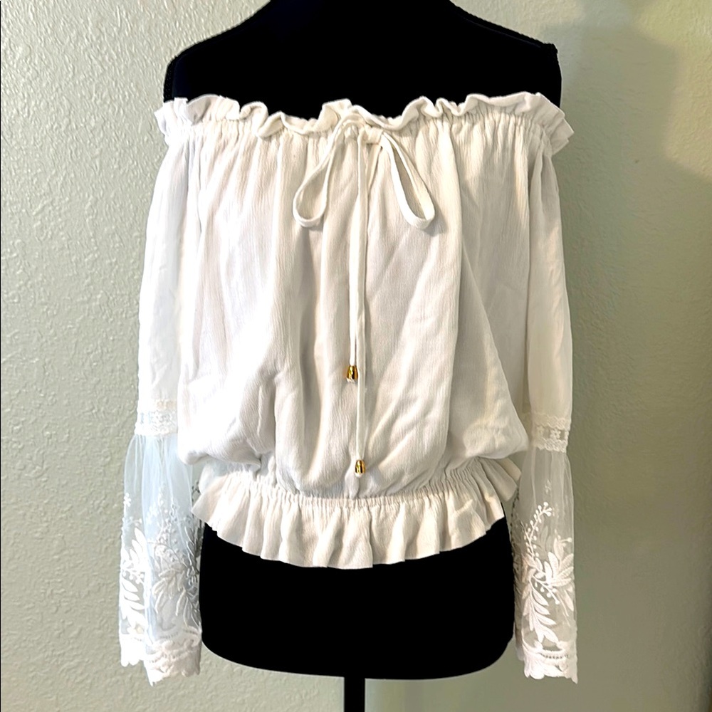 White Off-Shoulder Top